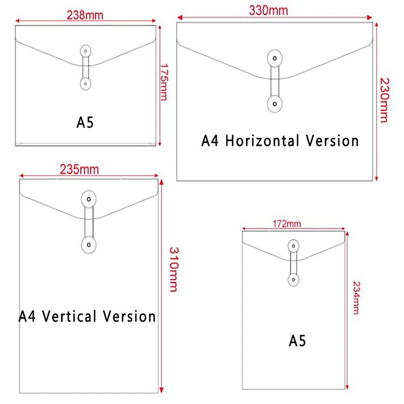 Funny live 10 Pcs A4 Kraft String Envelope File Folders Organizer for Projects | Contracts | Bills | Meeting Documents Pockets Office Supplies (Horizontal Version A4) - Image 5